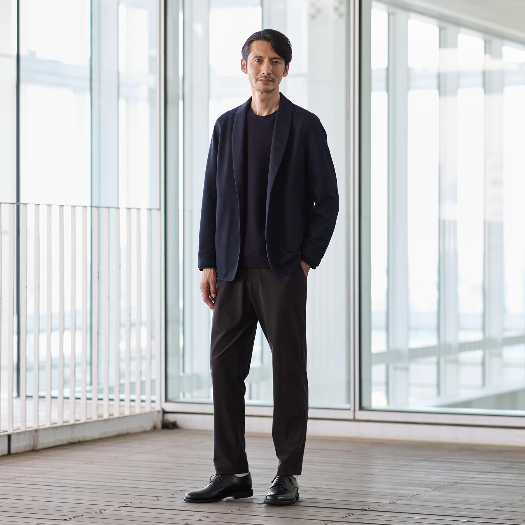 タケオキクチ TAKEO KIKUCHI 【Sサイズ~】【尾州織】ショールカラー カーディガン (ライトグレー(011)) ライトグレー(011)