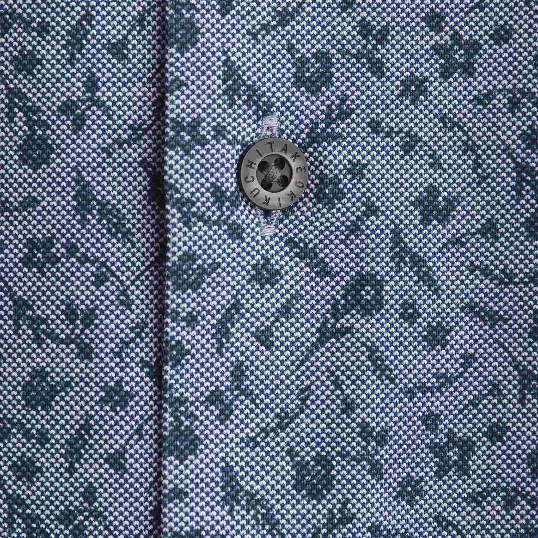 タケオキクチ TAKEO KIKUCHI クールマックス 鹿の子 プリント シャツ (ホワイト(001)) ホワイト(001)