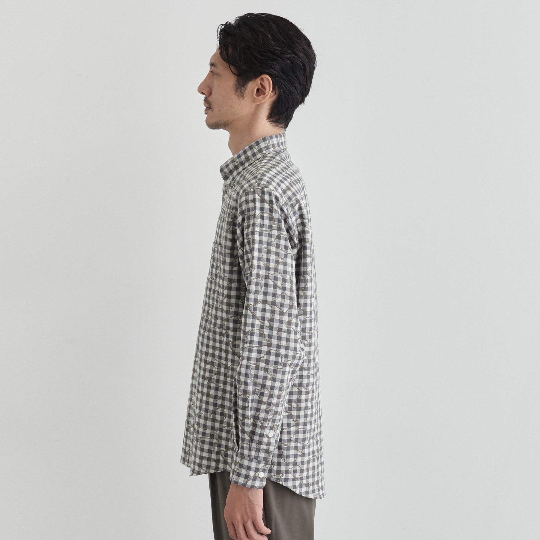 タケオキクチ TAKEO KIKUCHI チェックボーラーガーゼシャツ (ベージュ(252)) ベージュ(252)