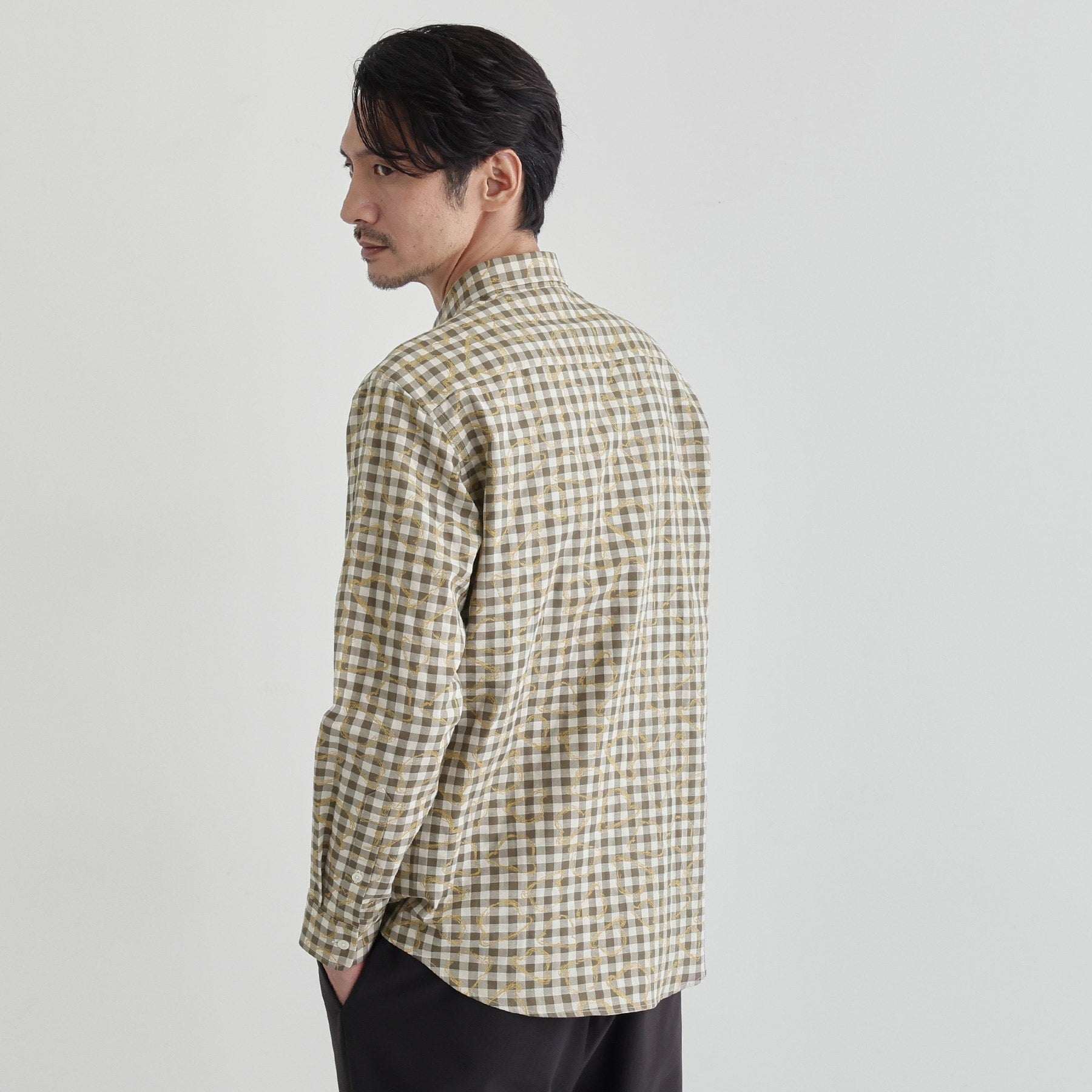 タケオキクチ TAKEO KIKUCHI チェックボーラーガーゼシャツ (ベージュ(252)) ベージュ(252)