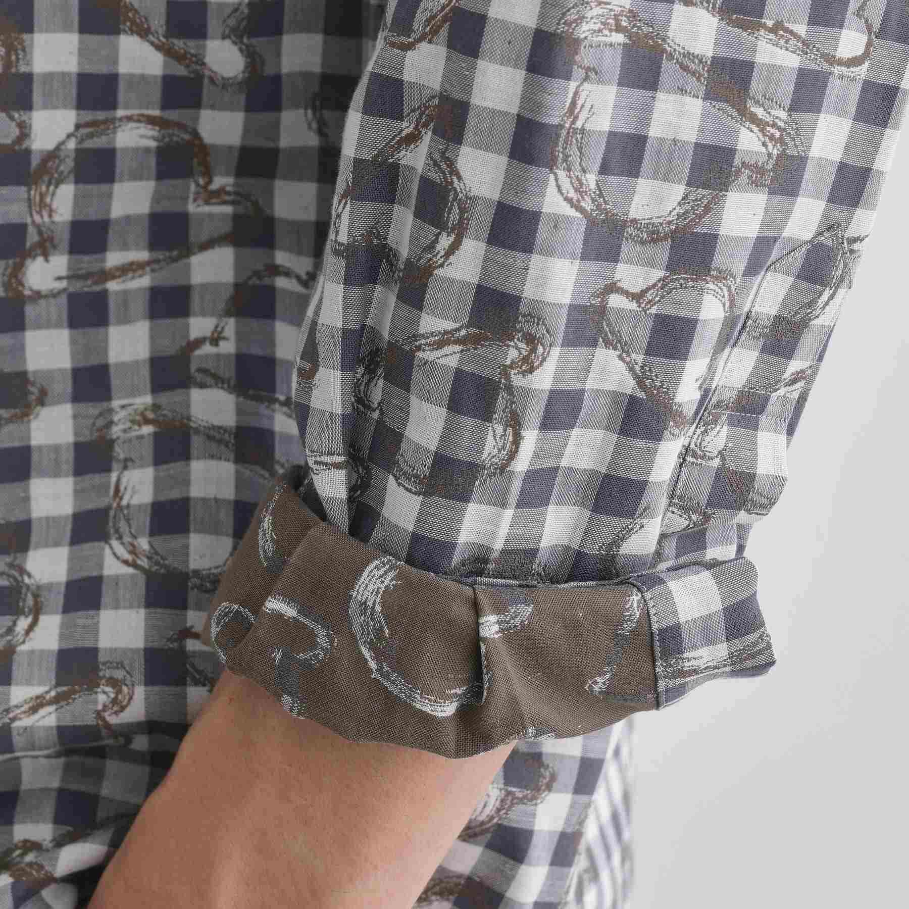 タケオキクチ TAKEO KIKUCHI チェックボーラーガーゼシャツ (ベージュ(252)) ベージュ(252)