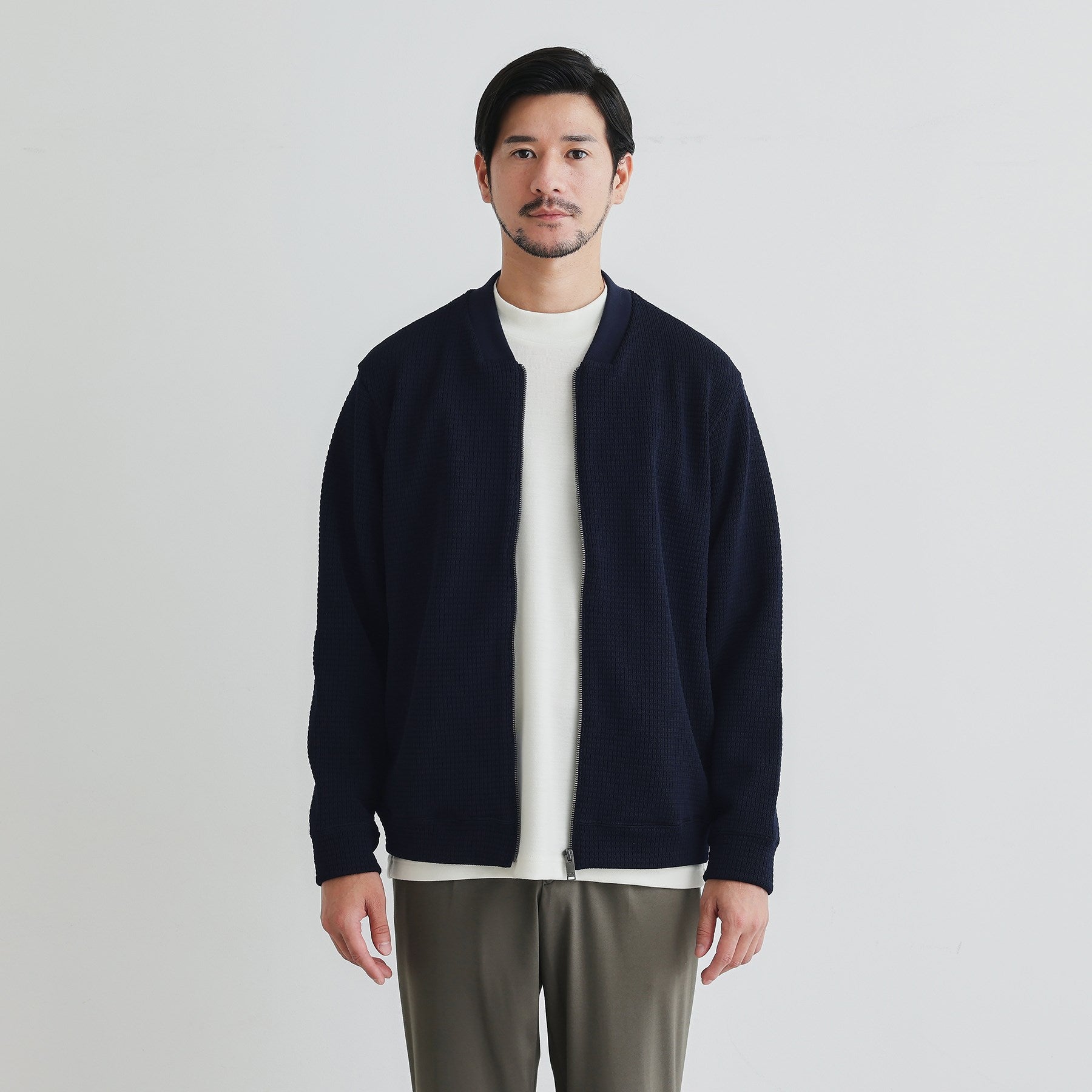 タケオキクチ TAKEO KIKUCHI ニットライクジャージ ブルゾン (ネイビー(094)) ネイビー(094)