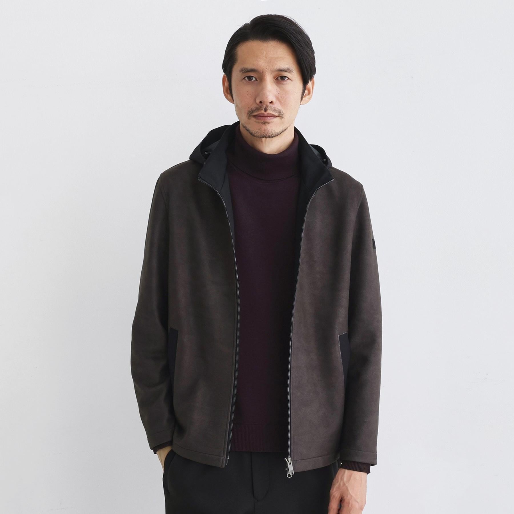 TAKEO KIKUCHI Size S Down Fabric Zip-Up Hooded Blouson