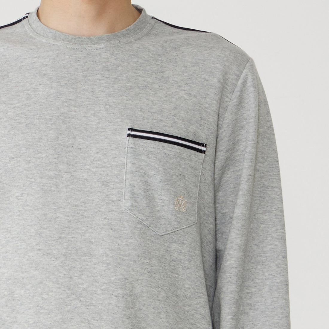 タケオキクチ TAKEO KIKUCHI 長袖クルーネックパジャマ (モクグレー) モクグレー