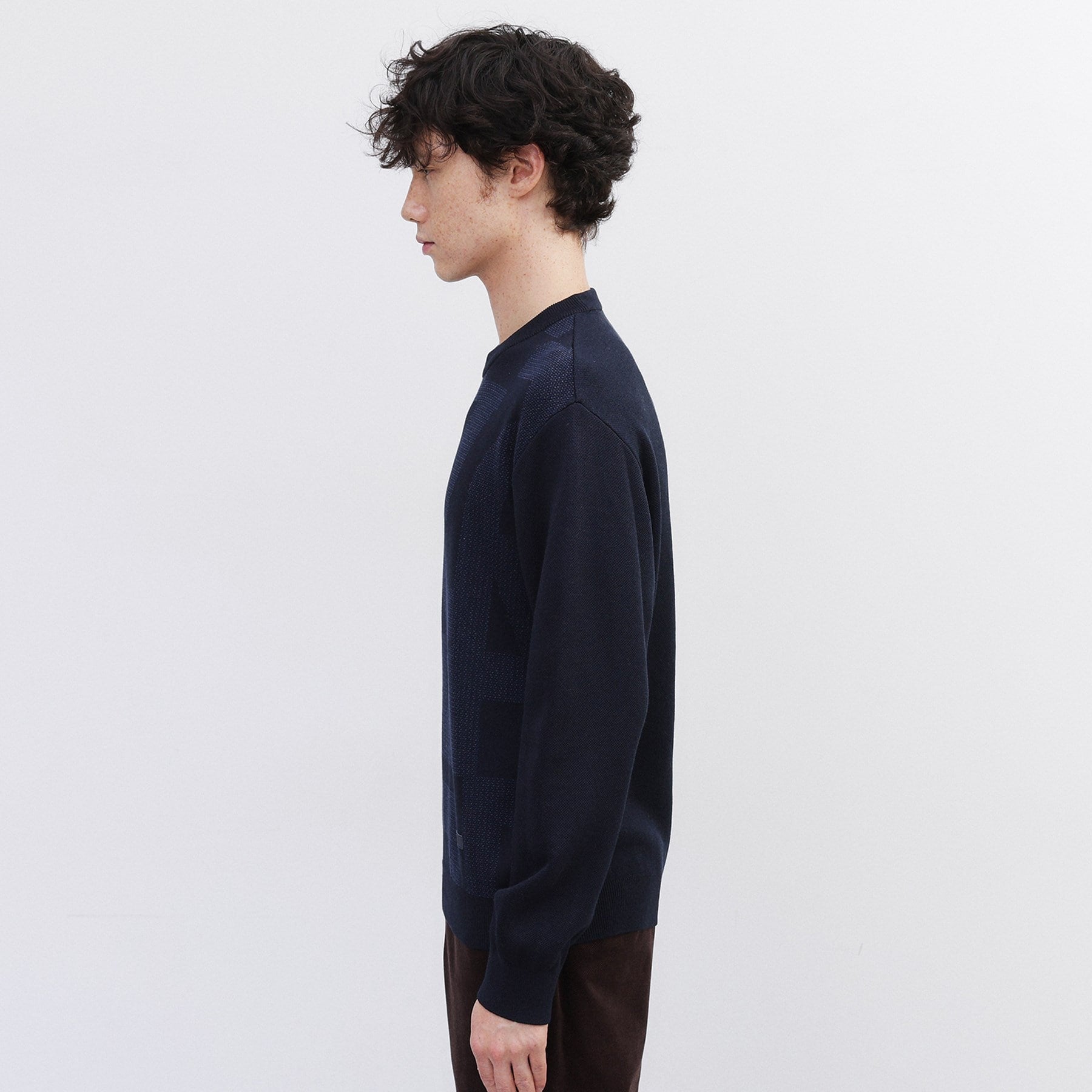 タケオキクチ TAKEO KIKUCHI ダブル ジャカード ニット (モカブラウン(242)) モカブラウン(242)