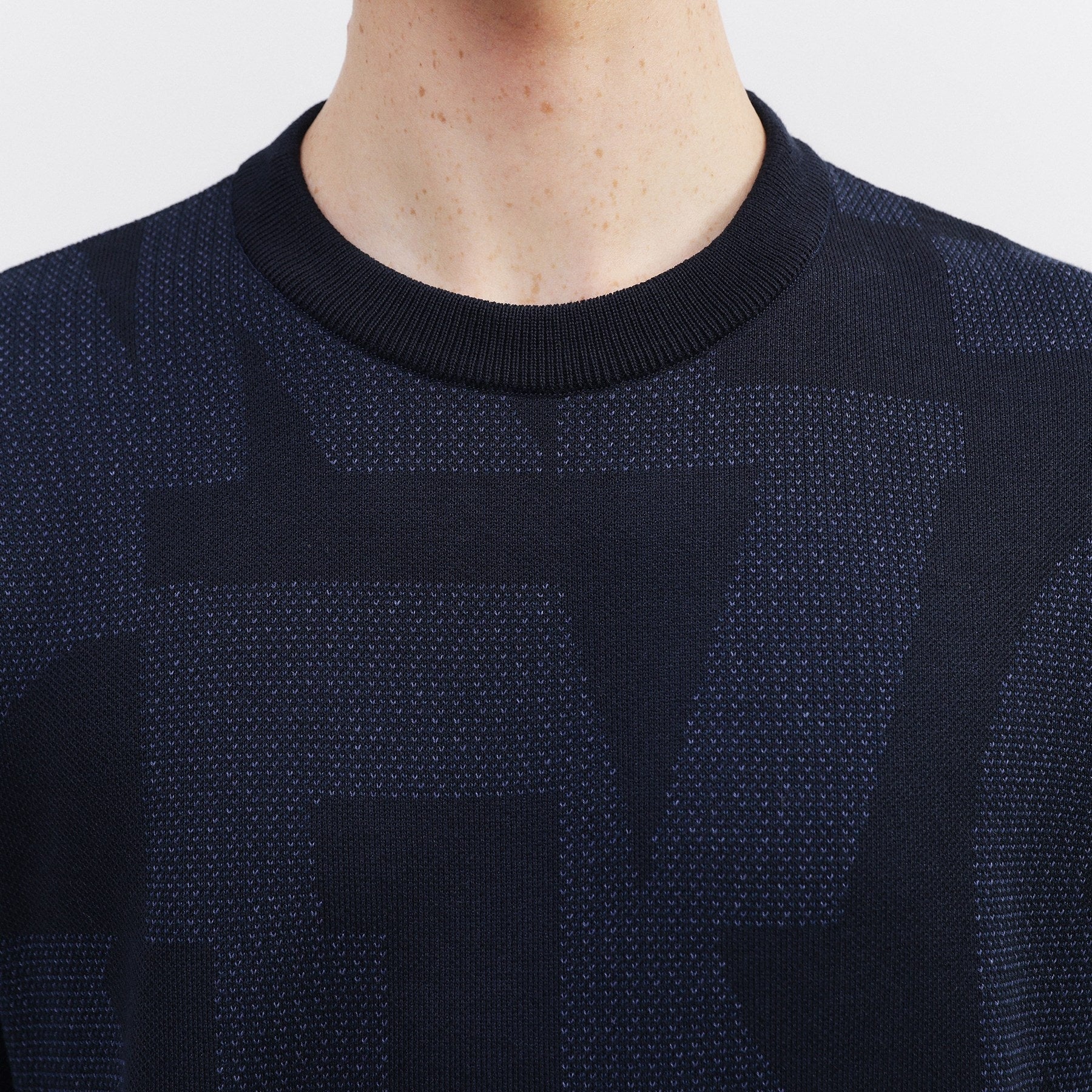 タケオキクチ TAKEO KIKUCHI ダブル ジャカード ニット (モカブラウン(242)) モカブラウン(242)