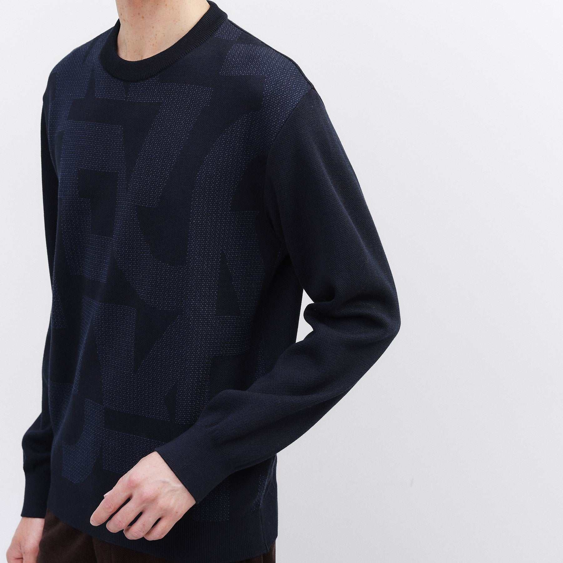 タケオキクチ TAKEO KIKUCHI ダブル ジャカード ニット (モカブラウン(242)) モカブラウン(242)