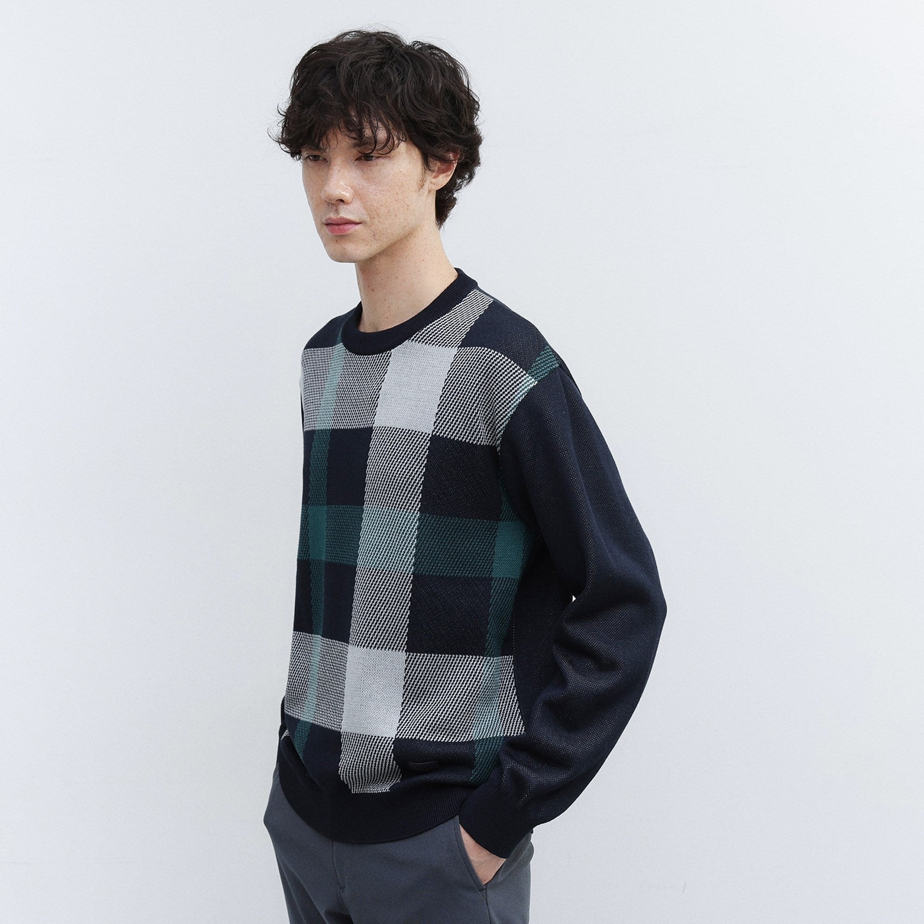 タケオキクチ TAKEO KIKUCHI ダブル ジャカード ニット (モカブラウン(242)) モカブラウン(242)