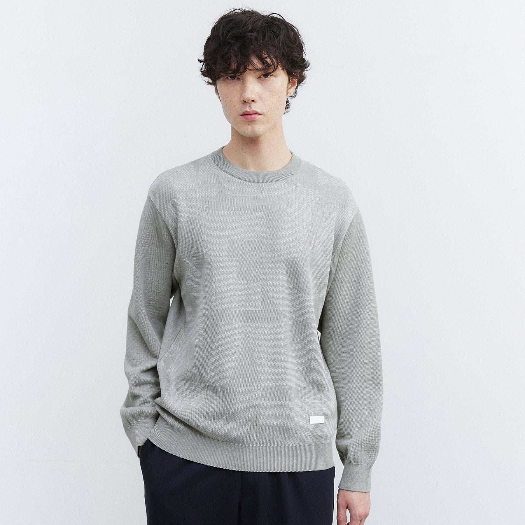 タケオキクチ TAKEO KIKUCHI ダブル ジャカード ニット (モカブラウン(242)) モカブラウン(242)