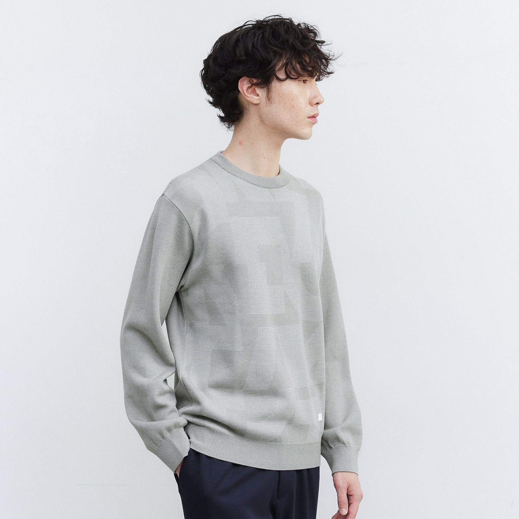 タケオキクチ TAKEO KIKUCHI ダブル ジャカード ニット (モカブラウン(242)) モカブラウン(242)