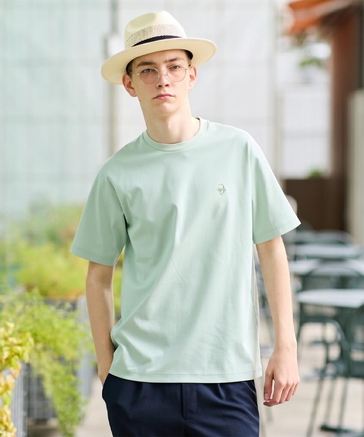 タケオキクチ TAKEO KIKUCHI ワンストローク刺繍 半袖 Tシャツ (ライトグレー(011)) ライトグレー(011)