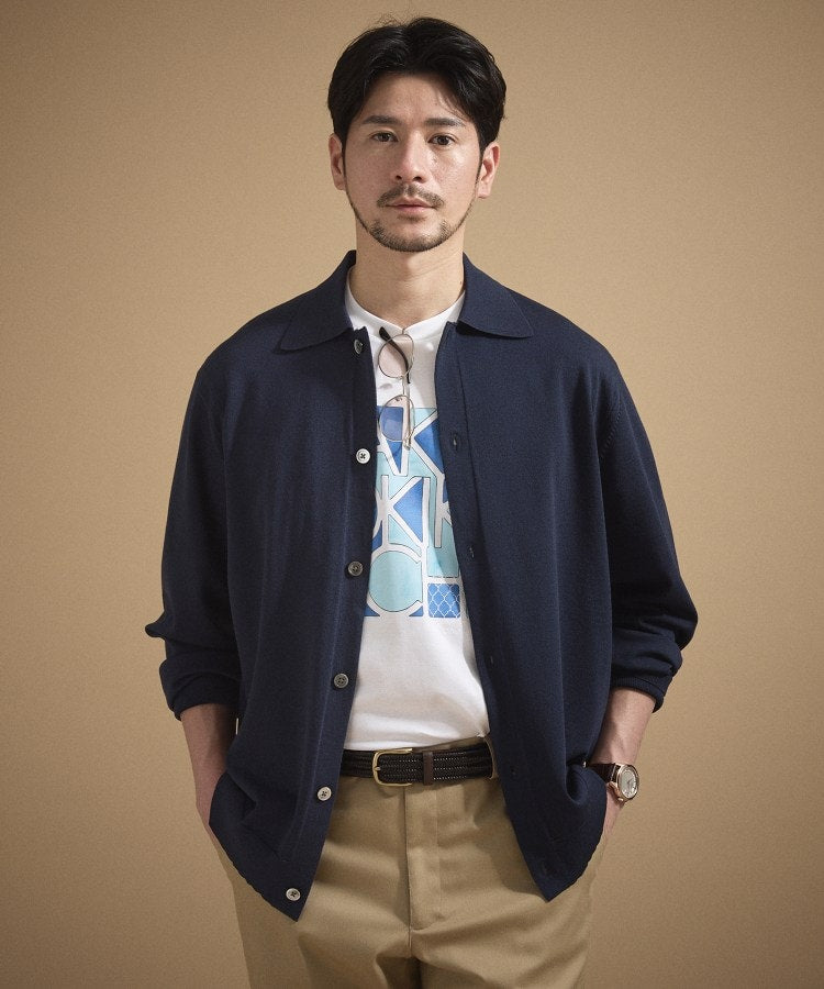 タケオキクチ TAKEO KIKUCHI ポロカーディガン (ネイビー(094)) ネイビー(094)