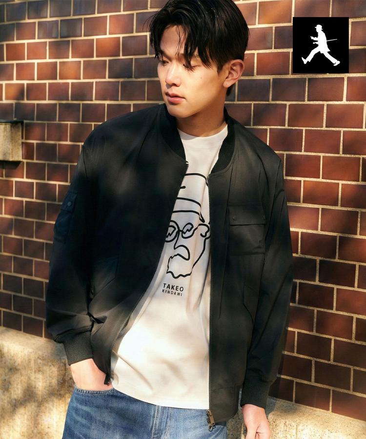 タケオキクチ TAKEO KIKUCHI ◆【BOWLER HAT LABEL】撥水 MAー1ブルゾン (ブラック(019)) ブラック(019)