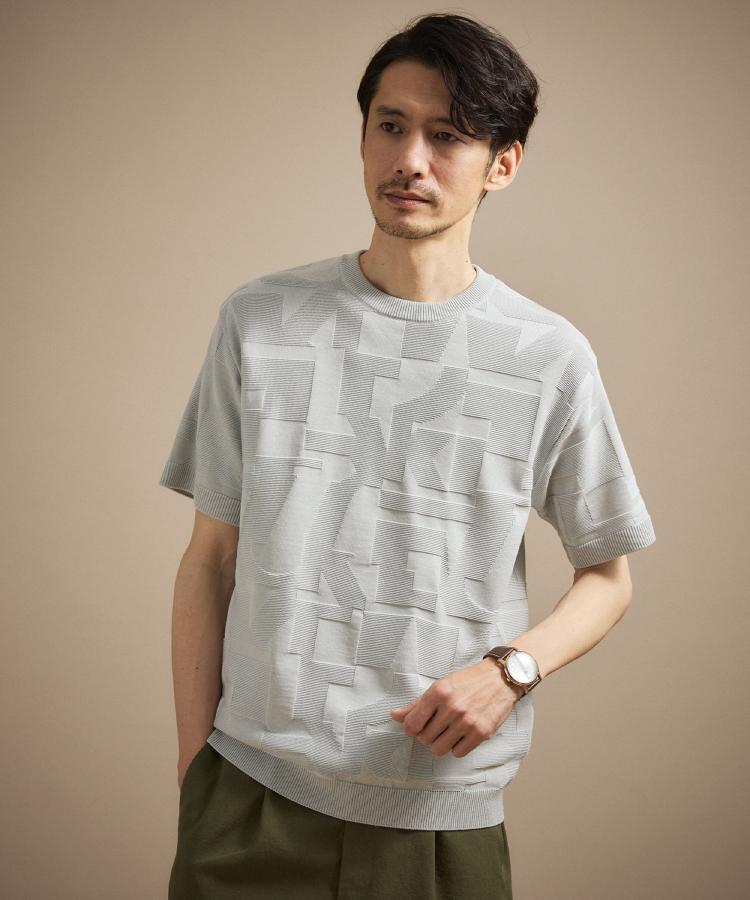 タケオキクチ TAKEO KIKUCHI 【徳島ニット】テクスチャー ニット (ライトグレー(411)) ライトグレー(411)