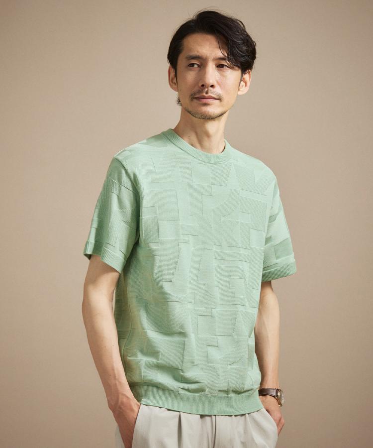 タケオキクチ TAKEO KIKUCHI 【徳島ニット】テクスチャー ニット (ミントグリーン(421)) ミントグリーン(421)