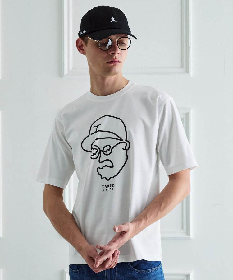 タケオキクチ TAKEO KIKUCHI ◆アイスクリアコットン ワンストローク 半袖Tシャツ (ベージュ(052)) ベージュ(052)