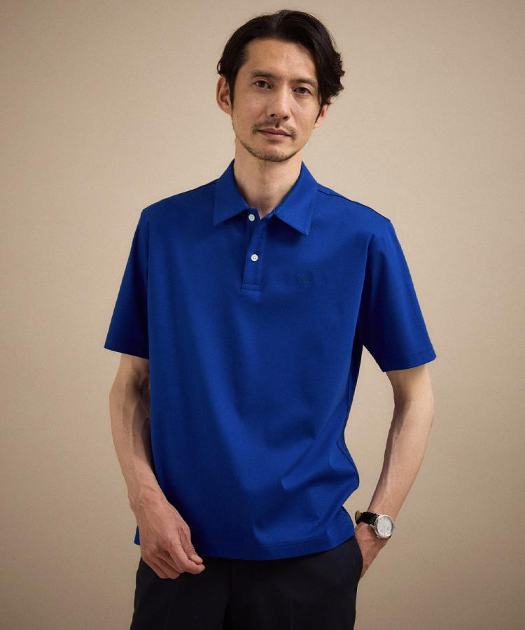 タケオキクチ TAKEO KIKUCHI アイスクリアコットン ワンポイント ポロシャツ (ブルー(093)) ブルー(093)