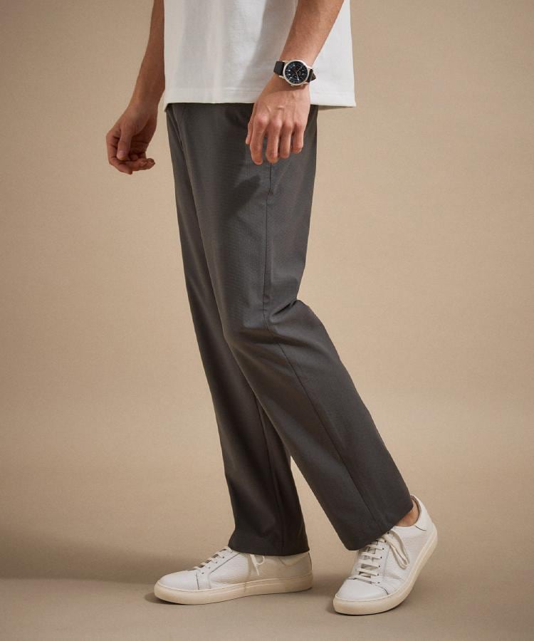 タケオキクチ TAKEO KIKUCHI サイドゴアウエスト ストレートパンツ (チャコールグレー(014)) チャコールグレー(014)