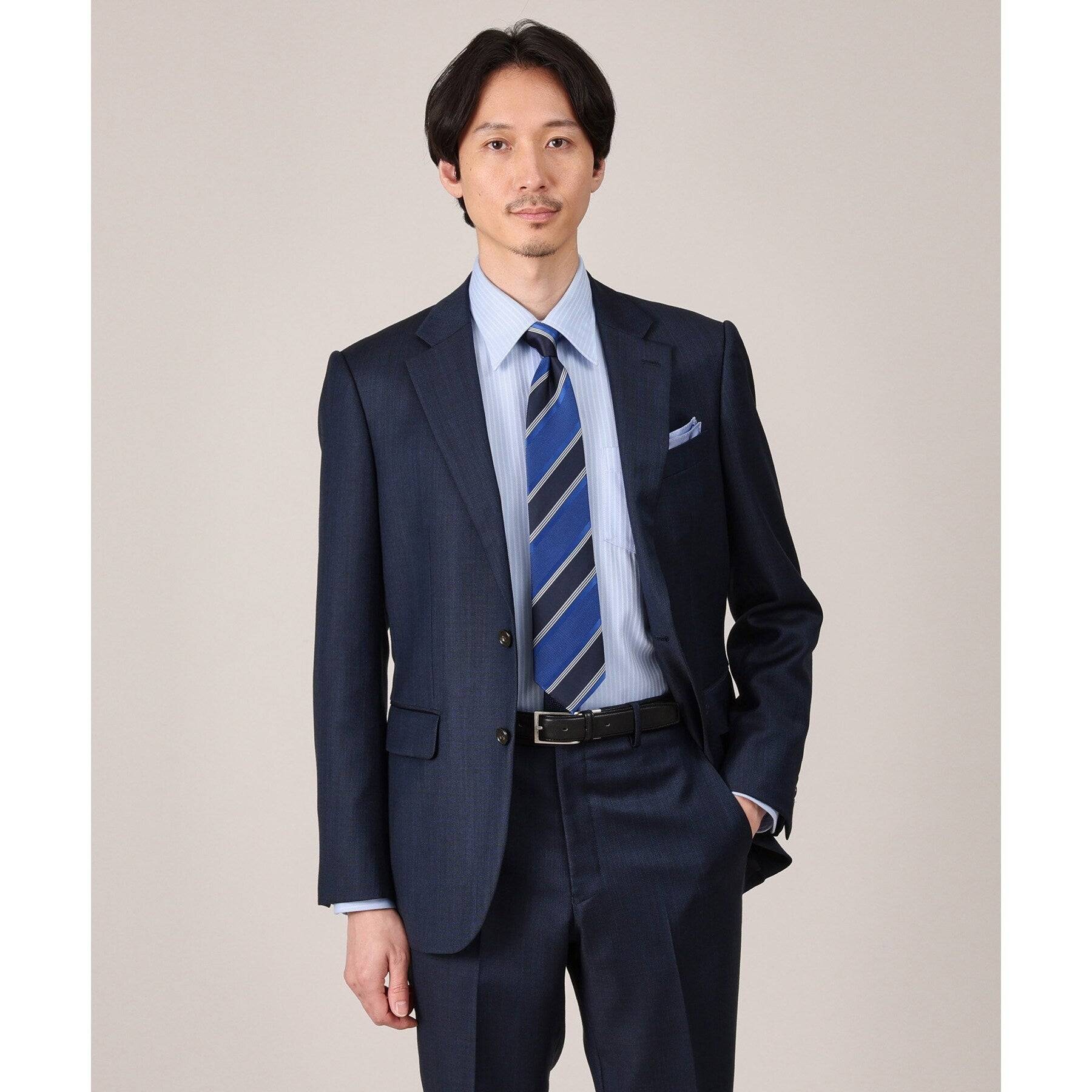 TAKEO KIKUCHI Dobby Stripe Business Shirt