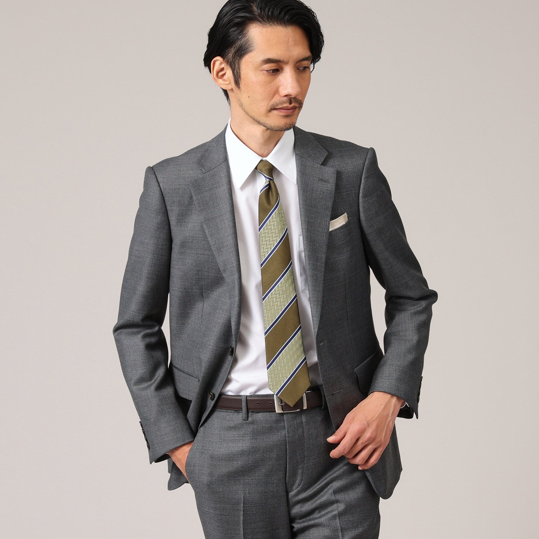 タケオキクチ TAKEO KIKUCHI 【Sサイズ~】100双 ブロード レギュラーカラー シャツ (ネイビー(093)) ネイビー(093)