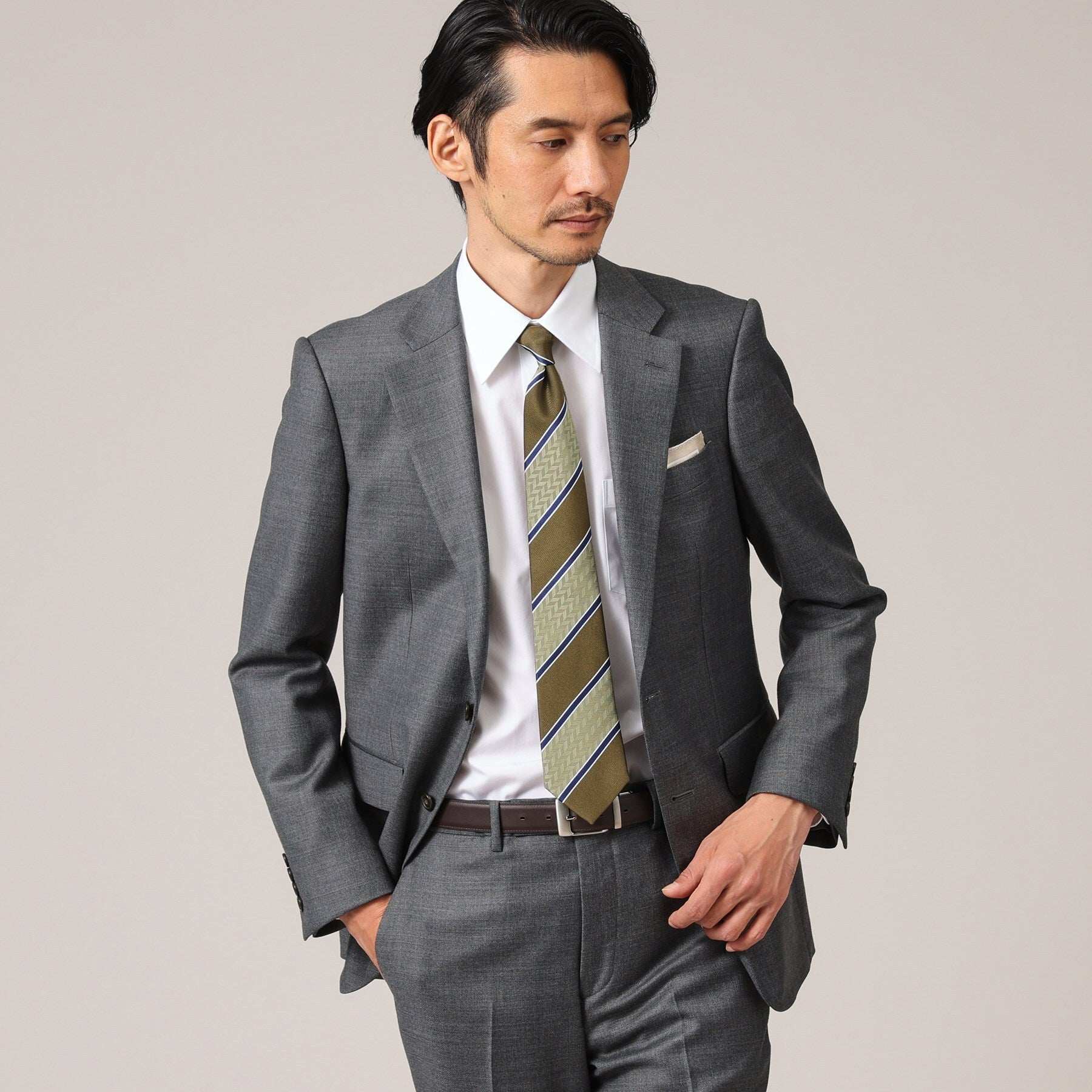 タケオキクチ TAKEO KIKUCHI 【Sサイズ~】100双 ブロード レギュラーカラー シャツ (ネイビー(093)) ネイビー(093)