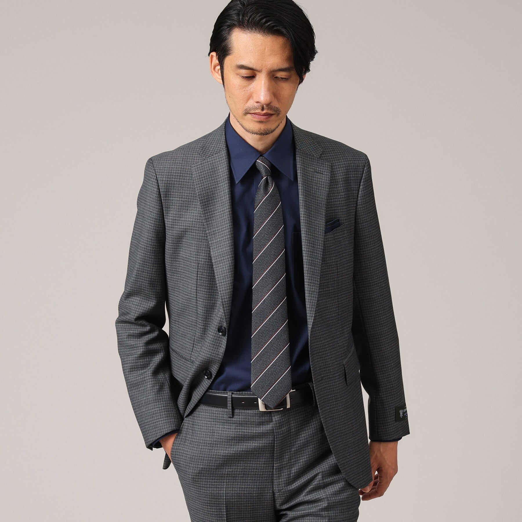 タケオキクチ TAKEO KIKUCHI 【Sサイズ~】100双 ブロード レギュラーカラー シャツ (ネイビー(093)) ネイビー(093)