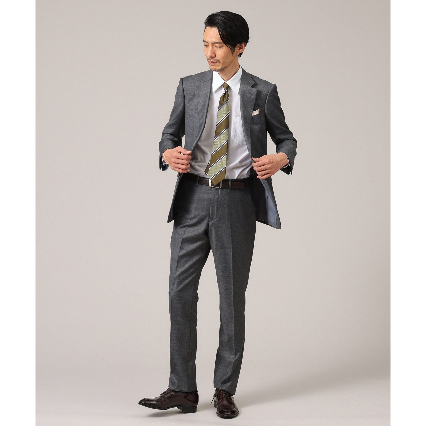 タケオキクチ TAKEO KIKUCHI 【Sサイズ~】100双 ブロード レギュラーカラー シャツ (ネイビー(093)) ネイビー(093)