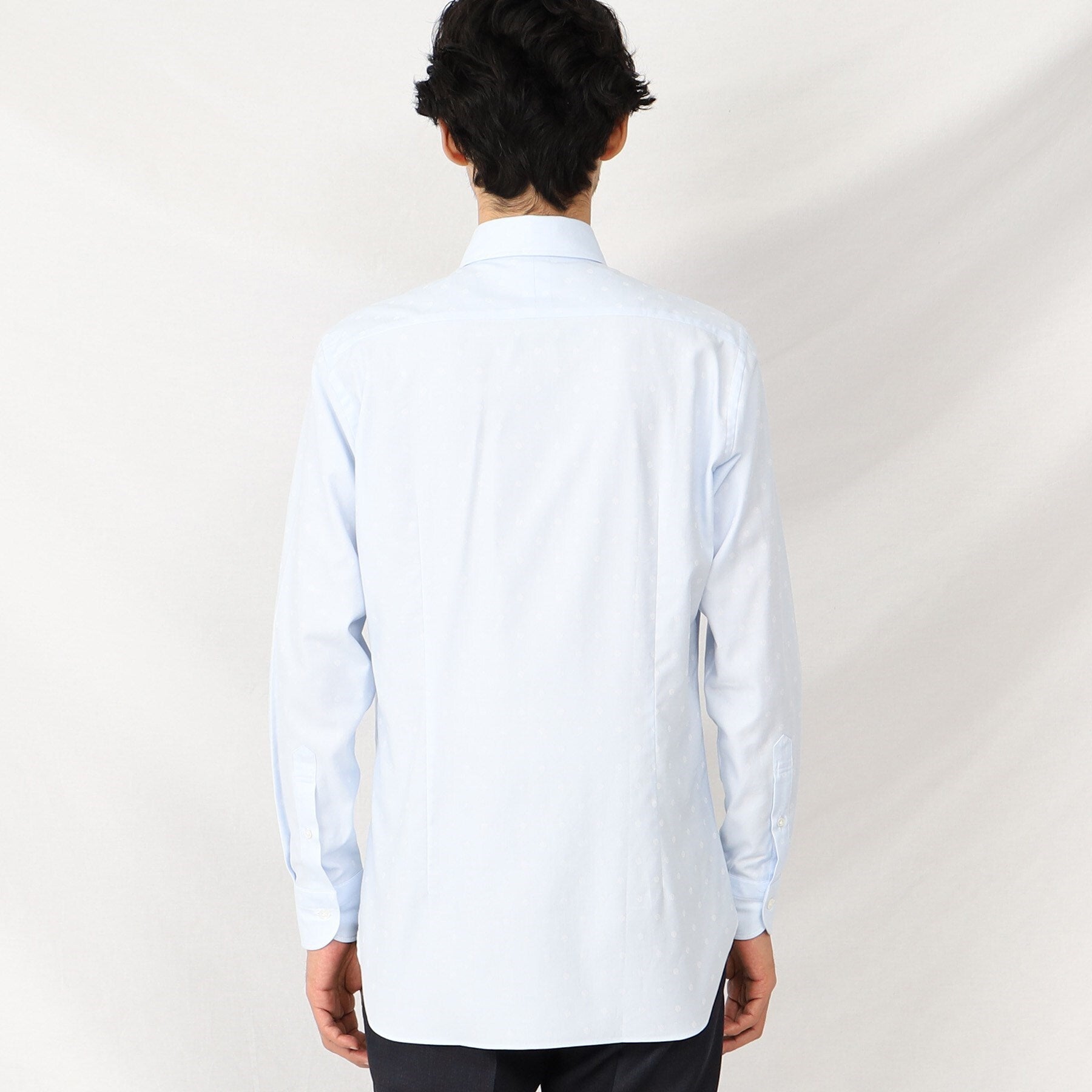 TAKEO KIKUCHI Jacquard Wide Collar Shirt