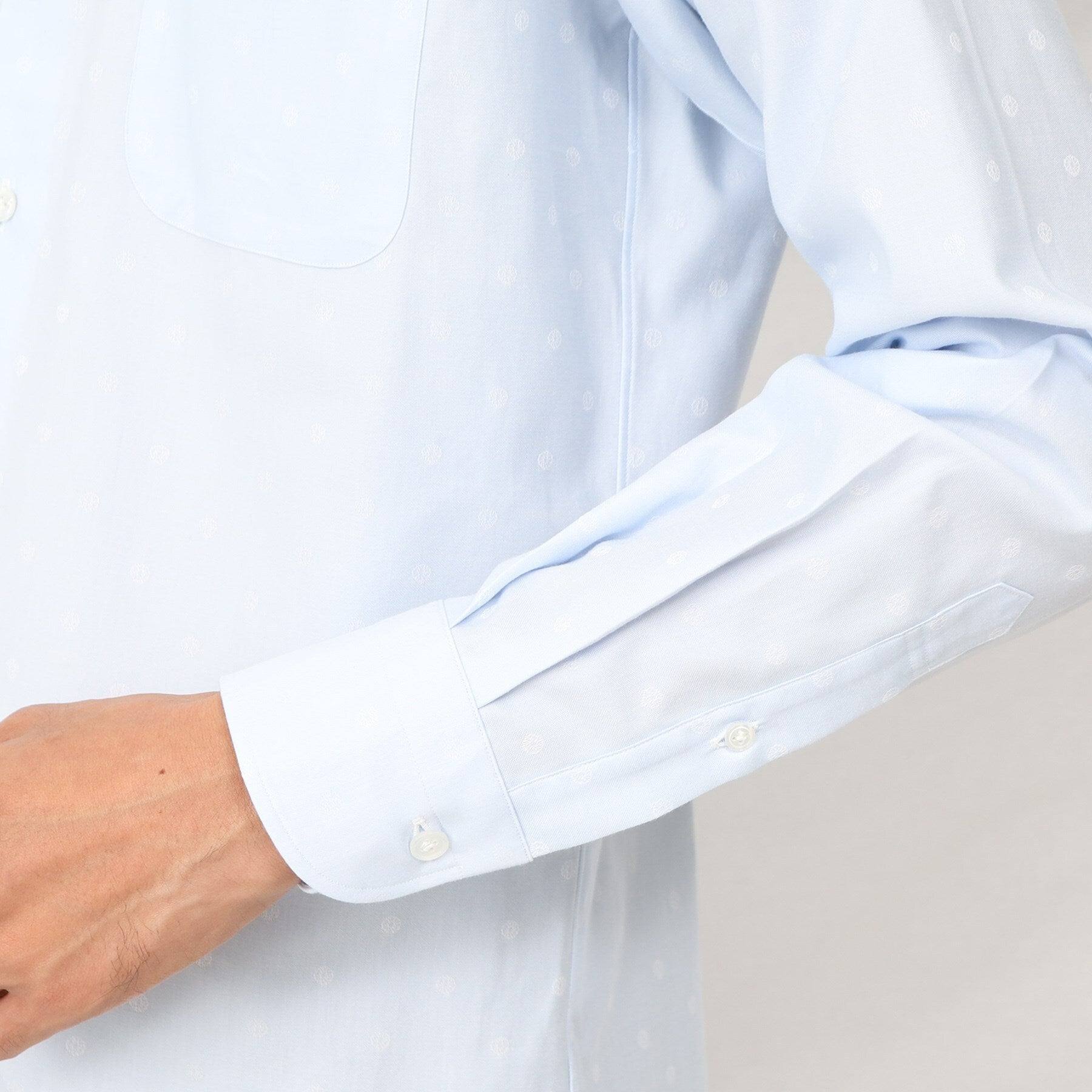 TAKEO KIKUCHI Jacquard Wide Collar Shirt