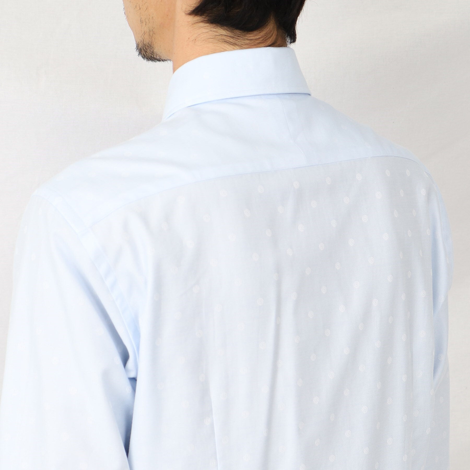 TAKEO KIKUCHI Jacquard Wide Collar Shirt