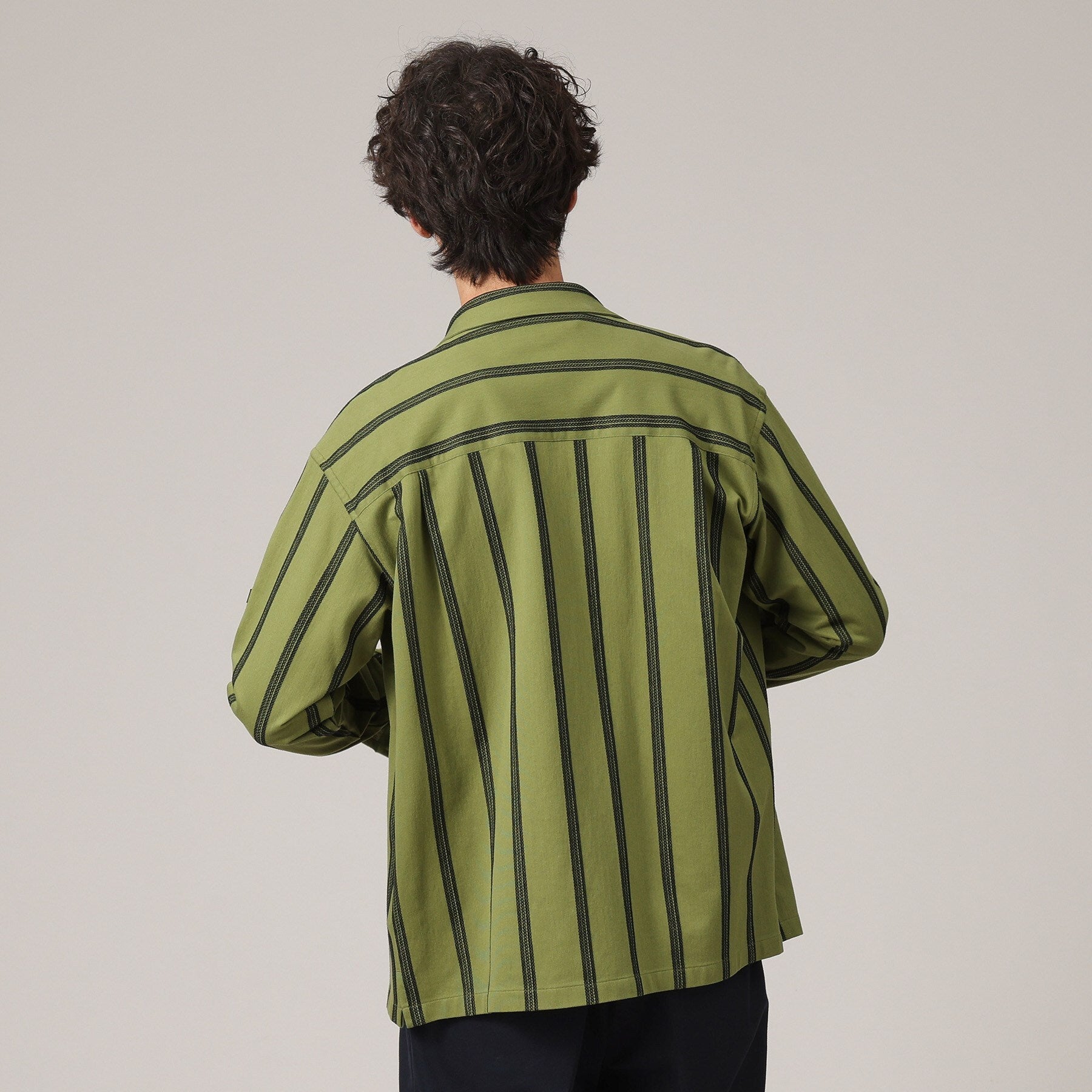 タケオキクチ TAKEO KIKUCHI カラミ ストライプ ジャージー シャツ (アイボリー(304)) アイボリー(304)