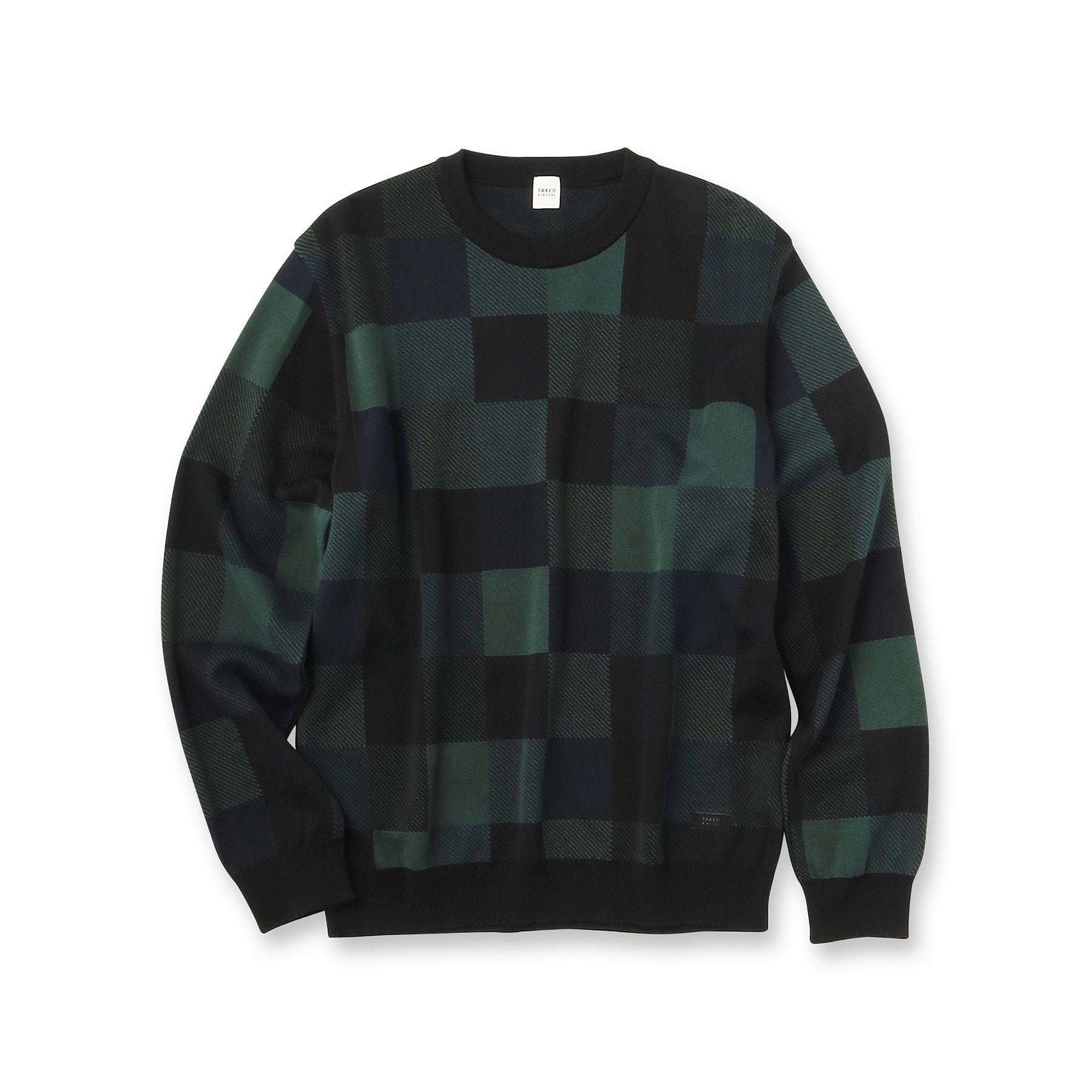 タケオキクチ TAKEO KIKUCHI チェック柄 プルオーバー ニット (ブラウン(243)) ブラウン(243)