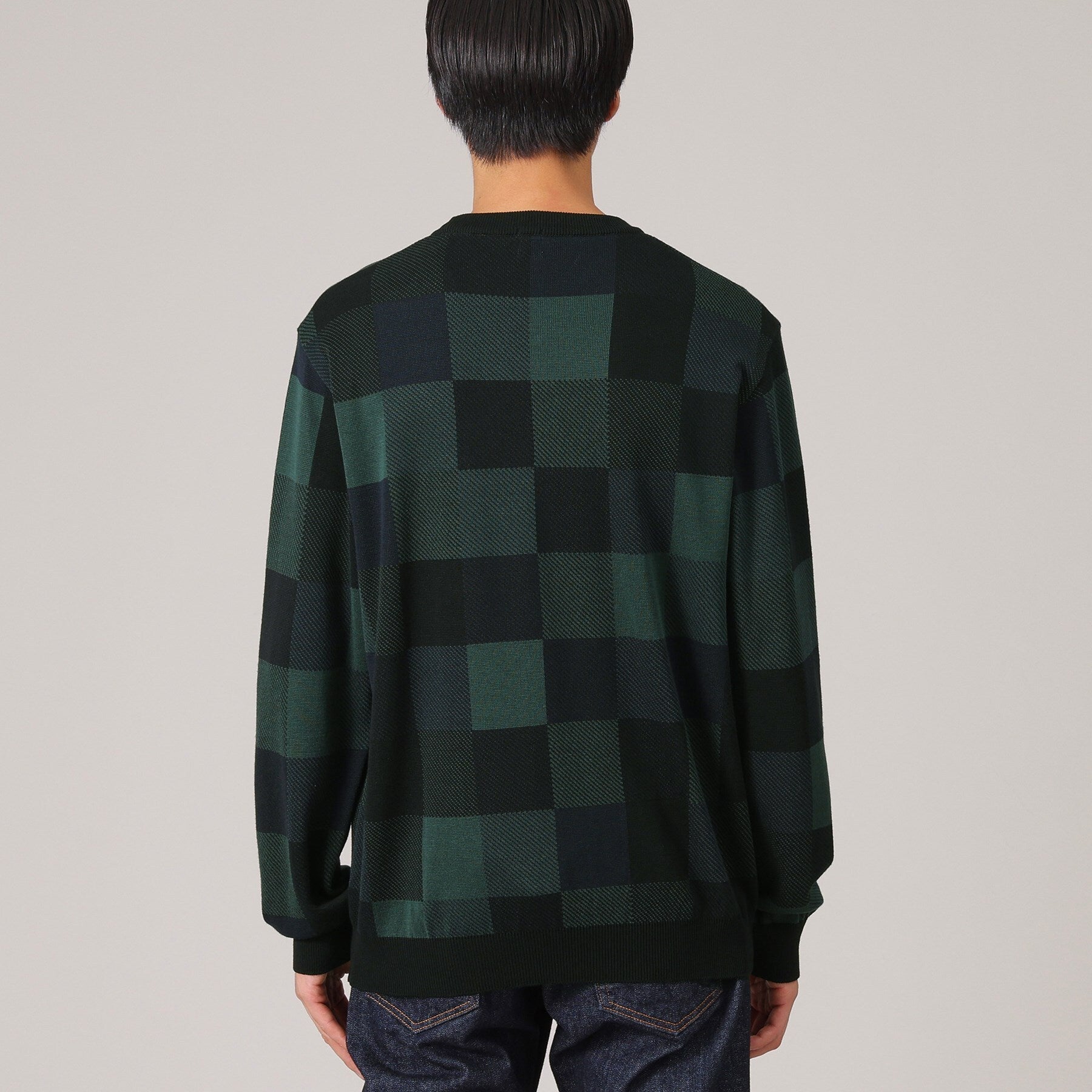 タケオキクチ TAKEO KIKUCHI チェック柄 プルオーバー ニット (ブラウン(243)) ブラウン(243)