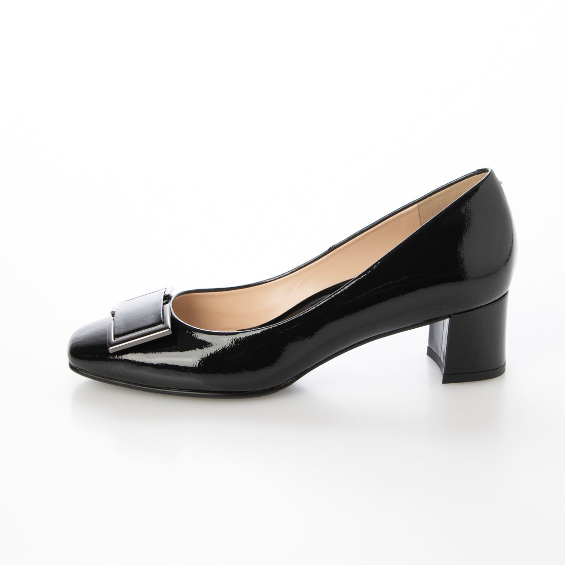 TALANTON by DIANA Buckle Square Toe Thick Low Heel Pumps