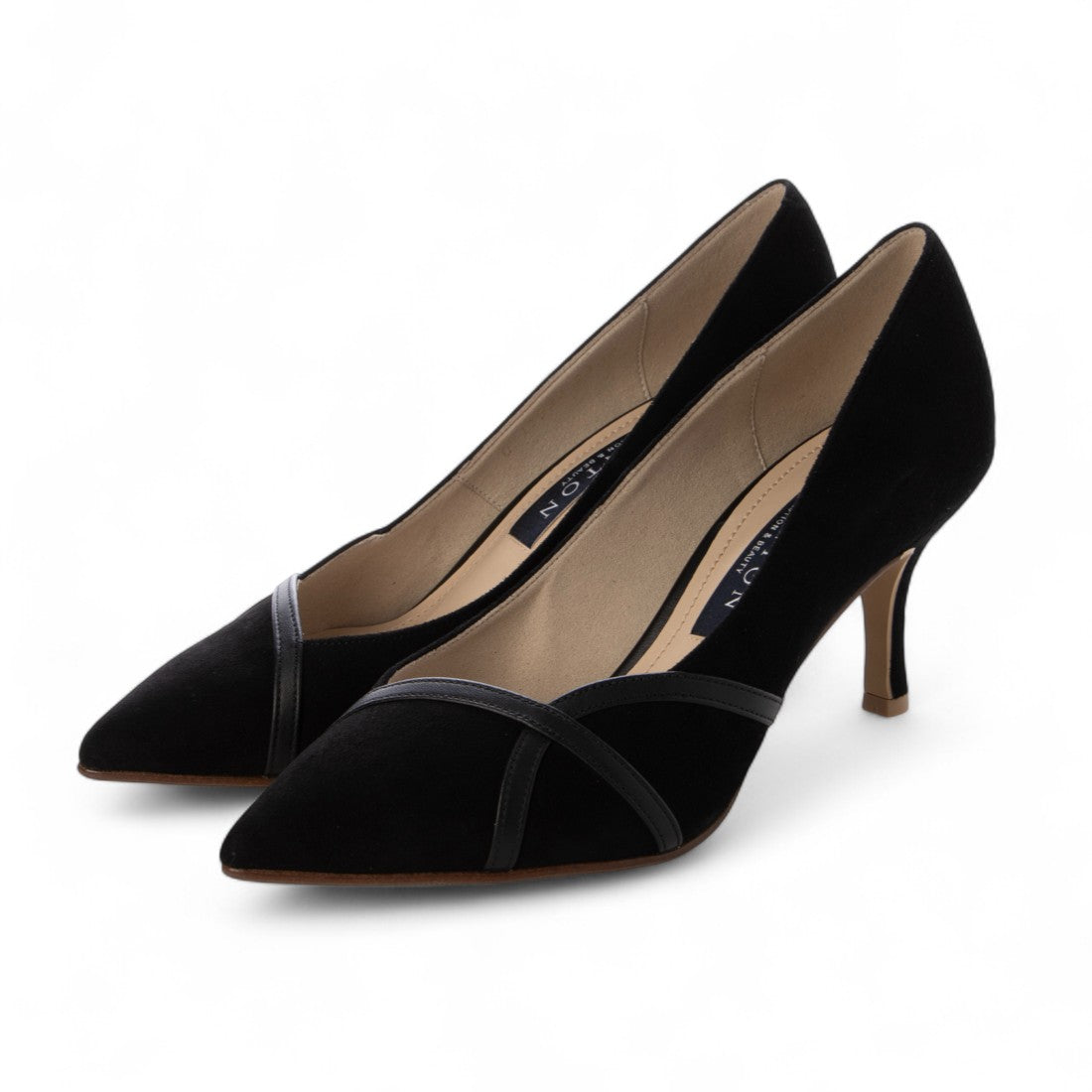 タラントン バイ ダイアナ TALANTON by DIANA ポインテッドトゥシンプルパンプス (黒スエード) 黒スエード