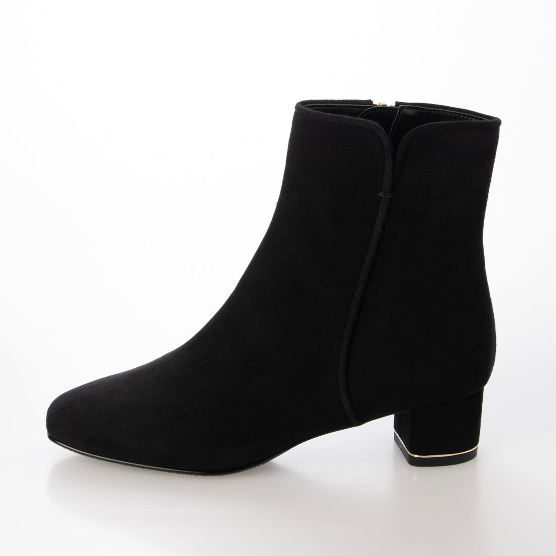 タラントン バイ ダイアナ TALANTON by DIANA 晴雨兼用ローヒールショートブーツ (黒スエード) 黒スエード