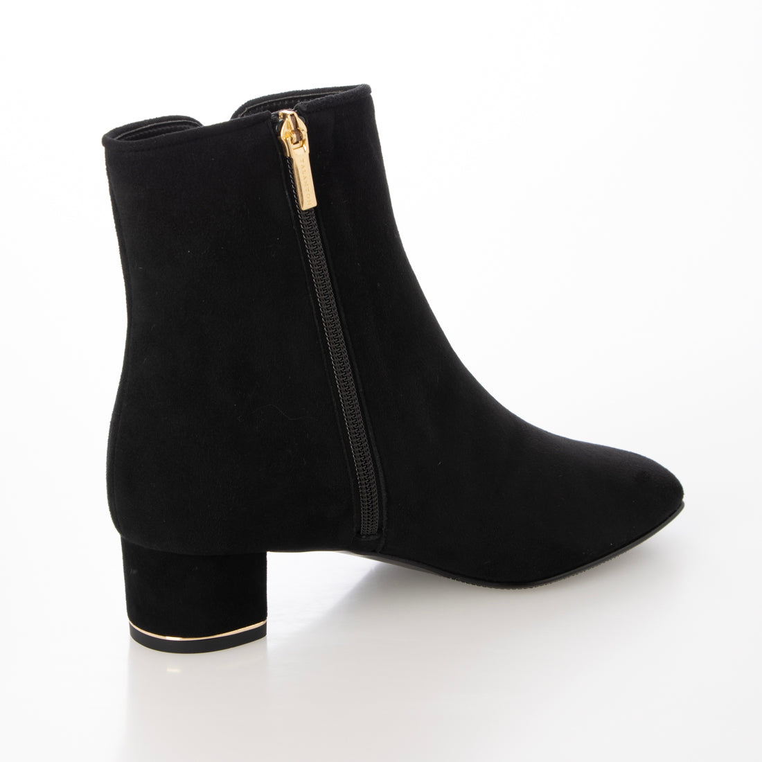 タラントン バイ ダイアナ TALANTON by DIANA 晴雨兼用ローヒールショートブーツ (黒スエード) 黒スエード