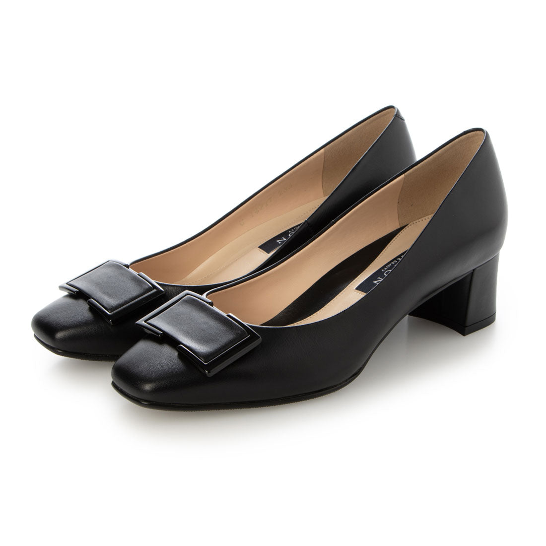 TALANTON by DIANA Buckle Square Toe Thick Low Heel Pumps