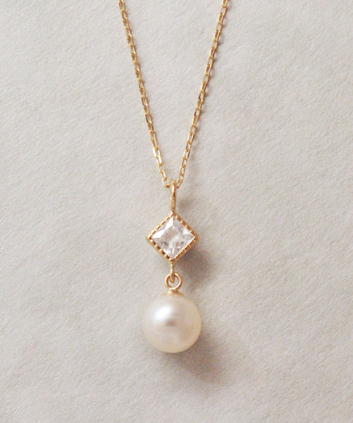 テイクアップ TAKE-UP タンスイパールミルスクエアネックレス