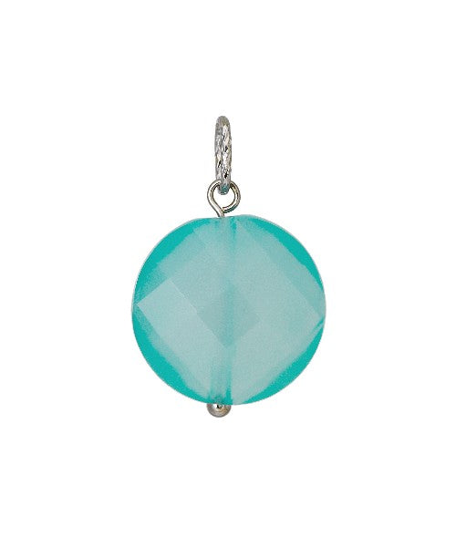 テイクアップ TAKE-UP K10 シーブルーカルセドニーネックレスチャーム (ホワイトゴールド) ホワイトゴールド