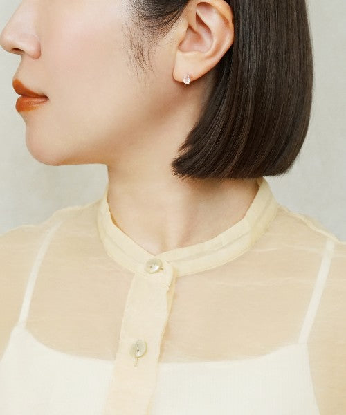 テイクアップ TAKE-UP 【 Solo Pierce】【 推しカラー】K18・K10 ローズクォーツ しずくハーフピアス