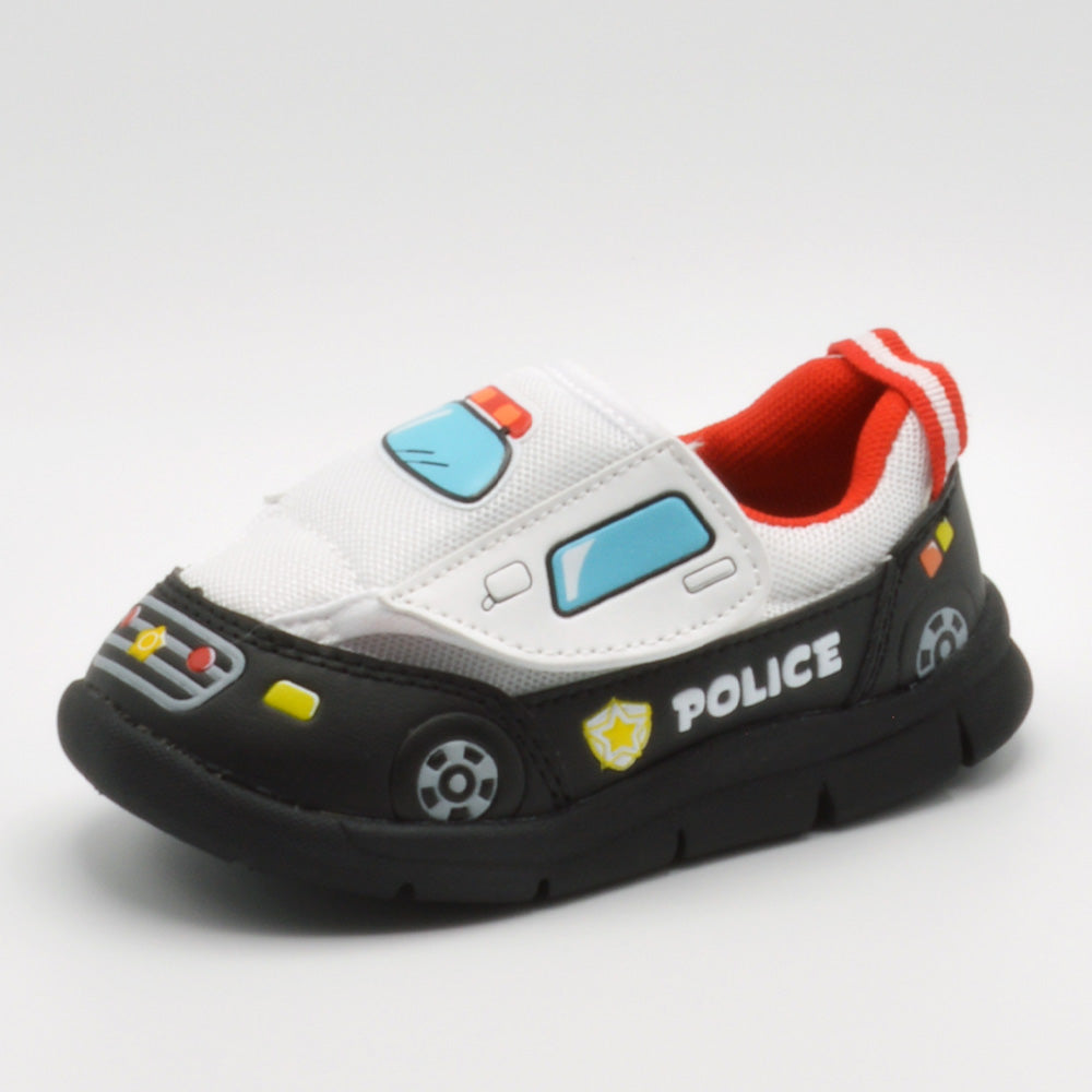 タカラトミー TAKARA TOMY スニーカー キッズ タカラトミー パトカー 消防車 トミカ 軽量 (ホワイト) ホワイト