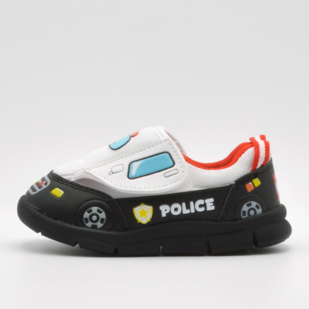 タカラトミー TAKARA TOMY スニーカー キッズ タカラトミー パトカー 消防車 トミカ 軽量 (ホワイト) ホワイト