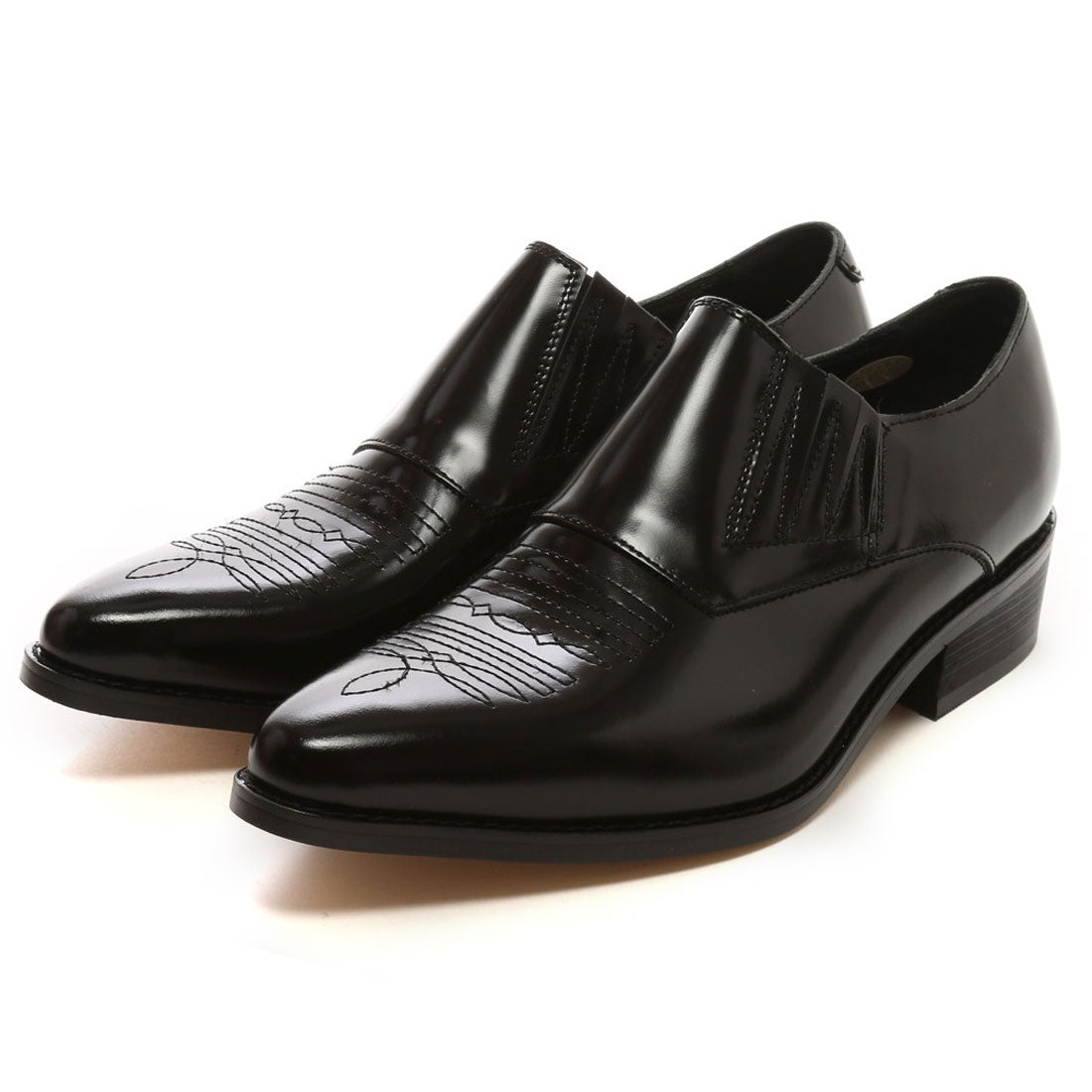 テキサス TEXAS ウエスタンシューズ,ブラック