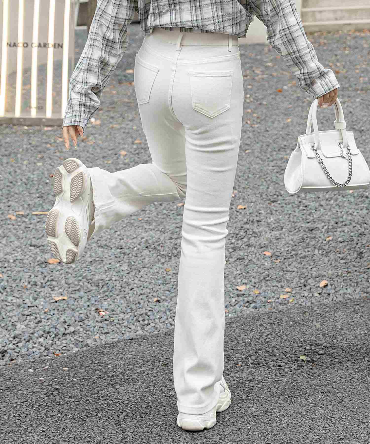 テディショップ Teddyshop デニムパンツ レディース 大きいサイズ ボトムス ジーパン カジュアル (ダークネイビー) ダークネイビー