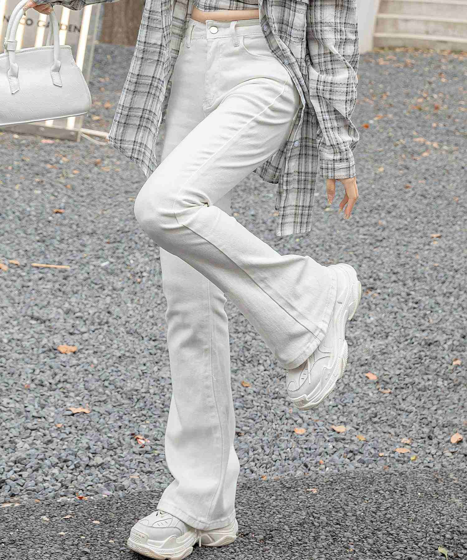 テディショップ Teddyshop デニムパンツ レディース 大きいサイズ ボトムス ジーパン カジュアル (ダークネイビー) ダークネイビー