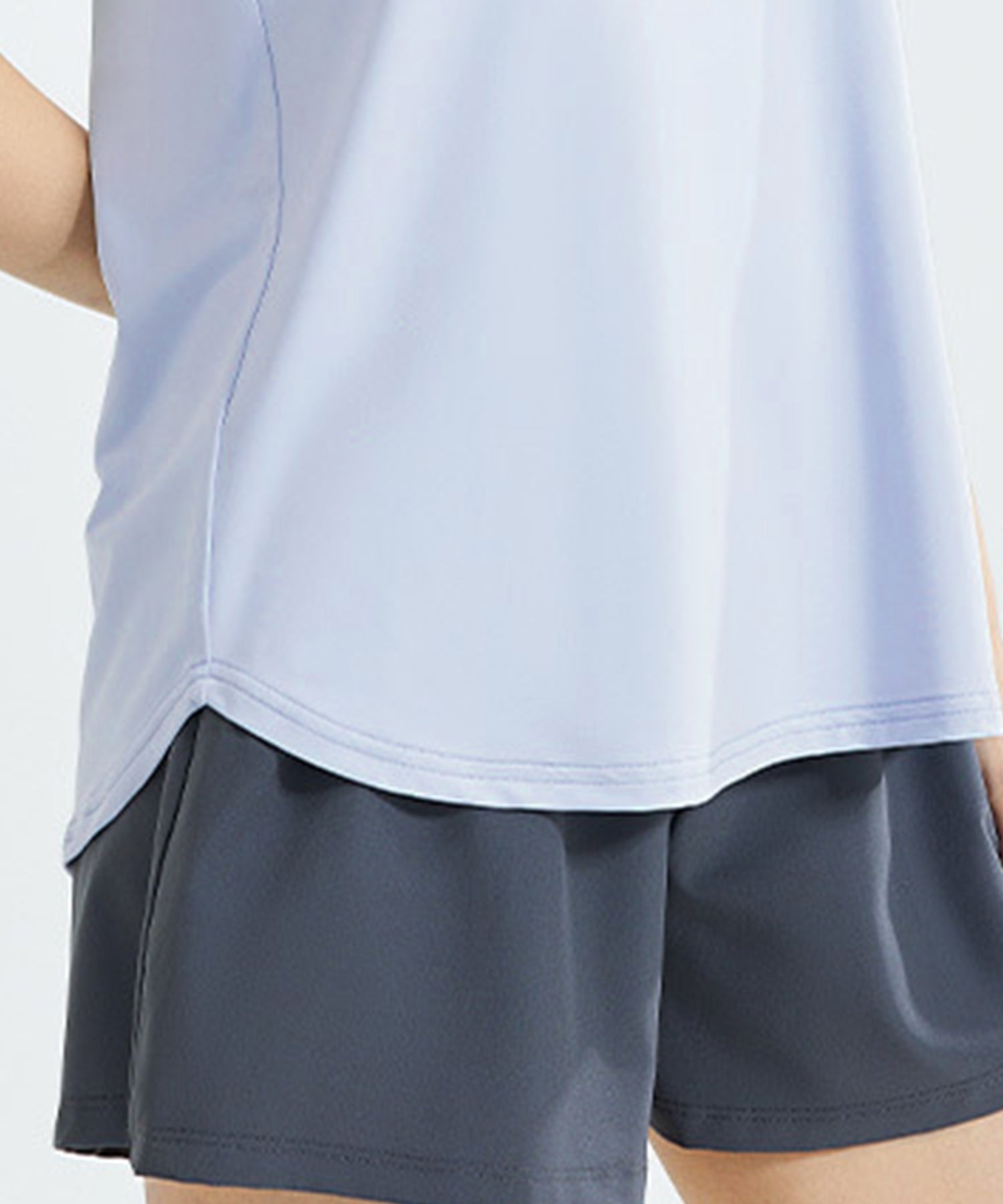 テディショップ Teddyshop レディース 切替メッシュラウンドヘムフィットネスタンクトップ (ブルー) ブルー