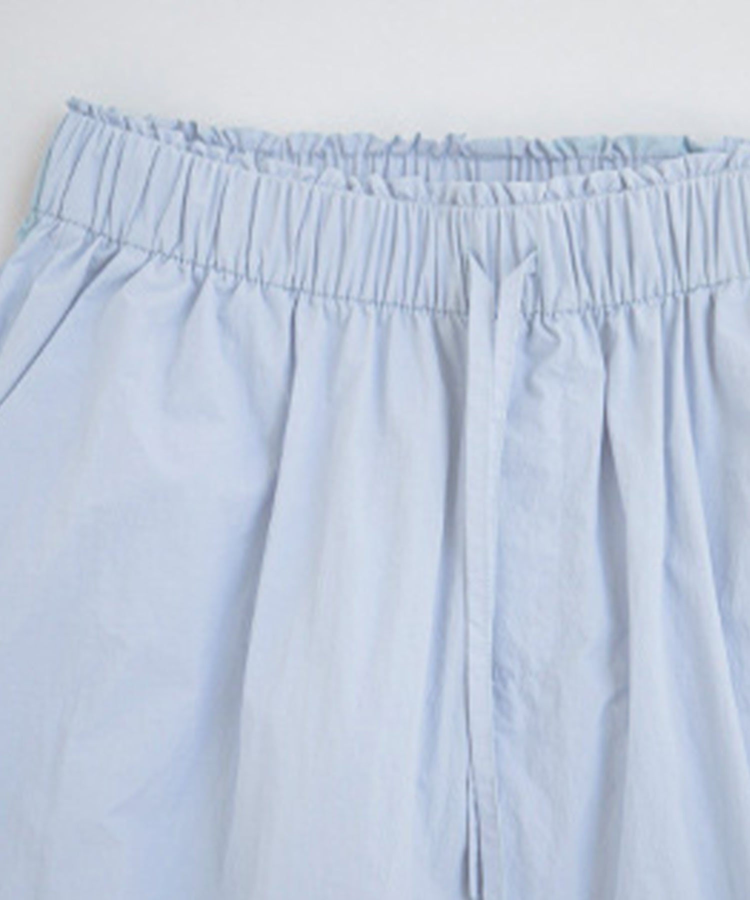 テディショップ Teddyshop レディース リボン付きで韓国っぽ。サイドカットパラシュートカーゴパンツ (サックス) サックス