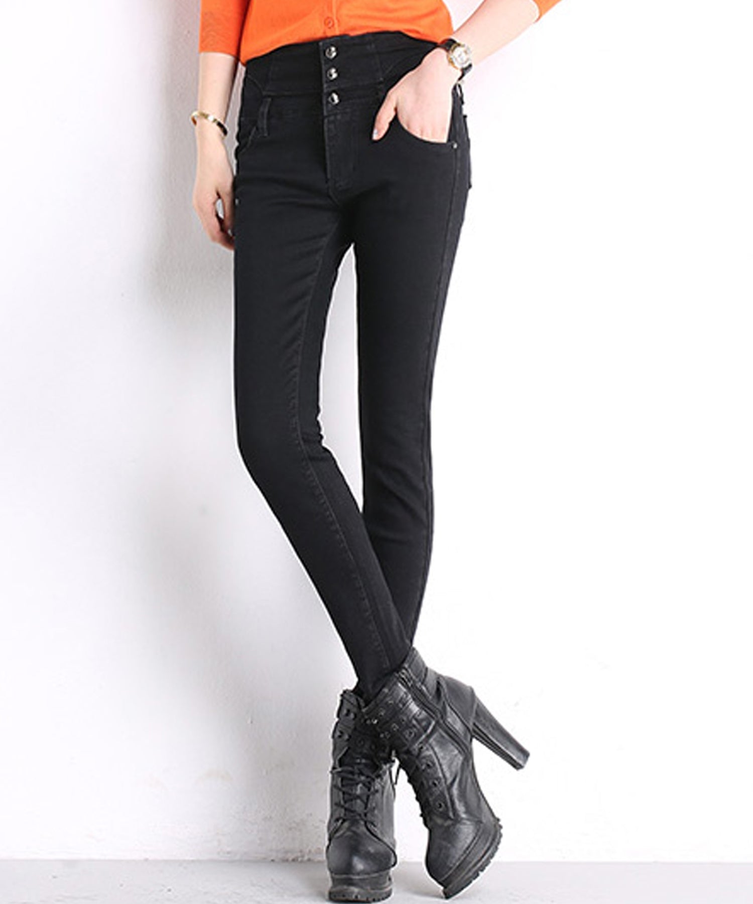 Teddyshop Women's High Waist Stretch Skinny Denim