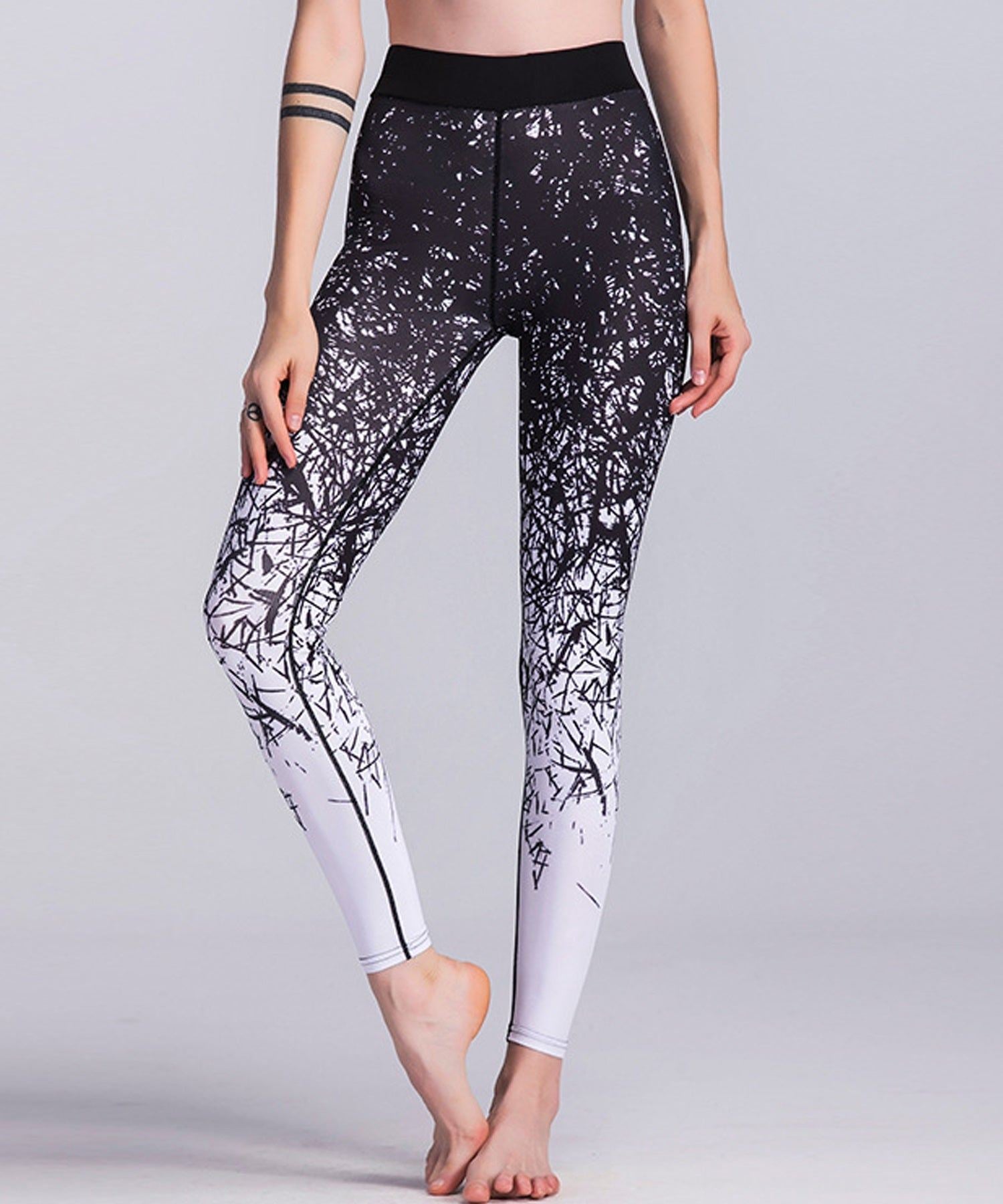 テディショップ Teddyshop レディース カラフルフィットネスヨガレギンス (D:ボタニカル) D:ボタニカル